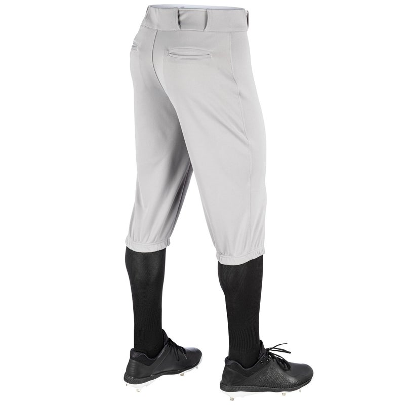 CHAMPRO Triple Crown Knicker Style Baseball Pants in Solid Color with Reinforced Sliding Areas, Gray, X-Small,Grey - Image 2